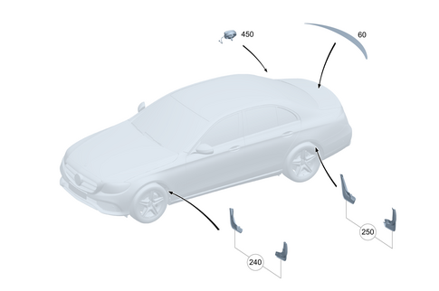 Exterior Detachable Parts for 2021 Mercedes-Benz S500 #0