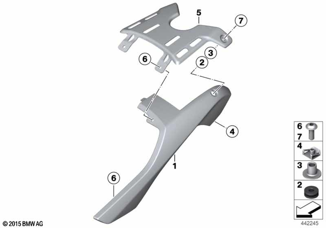 46627707295 - Body Equipment: Tail Cowling, Left -  for BMW-Motorrad Image