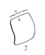 68322742AD - Doors, Door Mirrors and Related Parts: Liftgate Upper Seal for Mopar Image