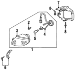 261541M325 - Electrical: Fog Lamp for Nissan Image