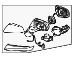 879100E650A0 - Body: Mirror Assembly for Lexus: RX350, RX350h, RX450h+, RX500h Image