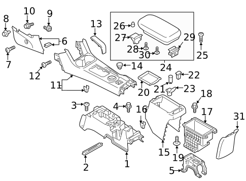 Console for 2014 Mitsubishi Outlander #0