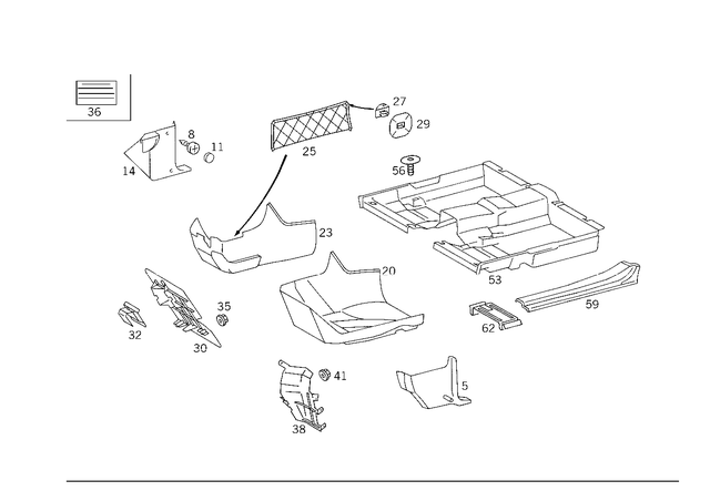 2028140011 - Panelling: Retaining Plate for Mercedes-Benz Image image
