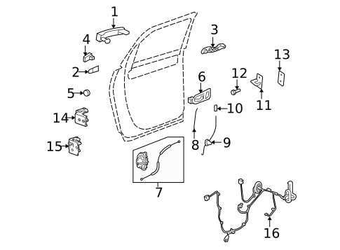 Rear Door for 2009 Saturn Outlook #1