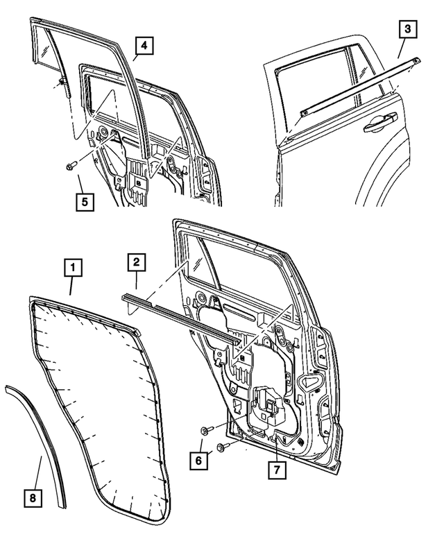 6104336AA - Doors, Door Mirrors and Related Parts: Hex Flange Head Screw for Mopar Image