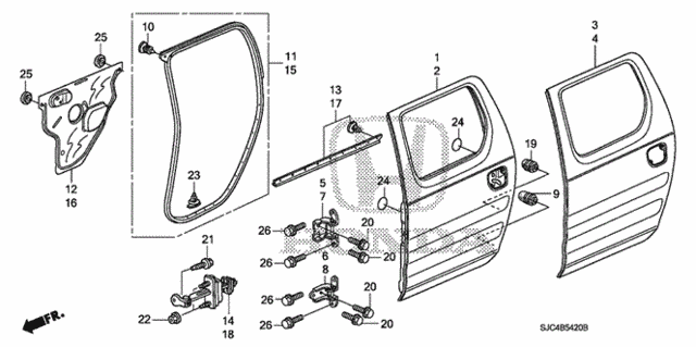 Rear Door Panels for 2013 Honda Ridgeline #0