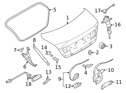 Trunk for 2014 INFINITI Q70 #0