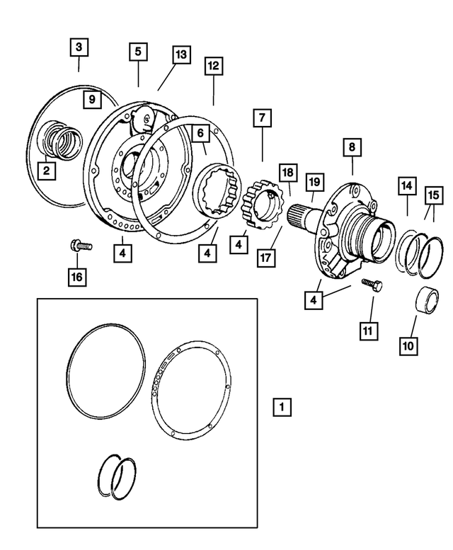 RL086714AB - Automatic Transmission 4 Speed [DG8]: Transmission Pump Package for Mopar Image image