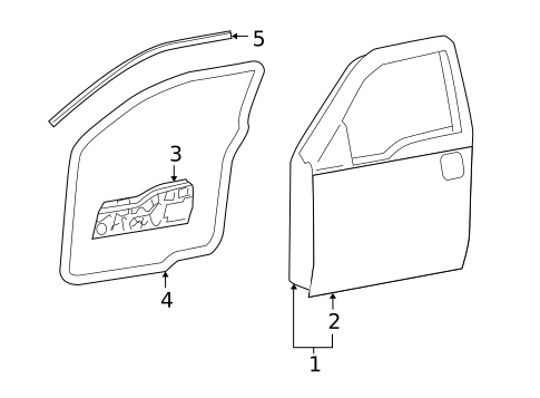 Door & Components for 2008 Lincoln Mark LT #1