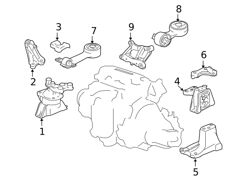 Engine & Trans Mounting for 2010 Honda Civic #1