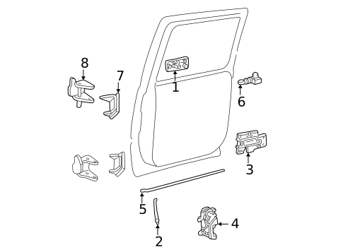 Rear Door for 2003 Chevrolet Suburban 2500 #1
