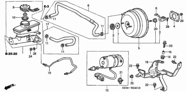 Brake Master Cylinder ('00-'03) for 2002 Acura RL #0