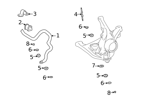Stabilizer Bar & Components for 2006 Scion xA #0
