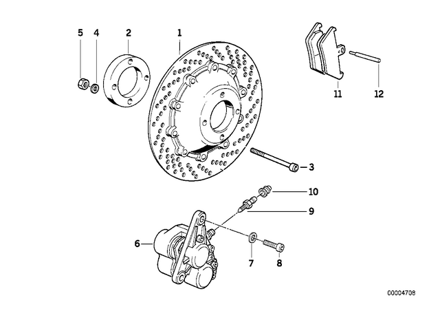 34112311197 - : Brake Rotor, Black, Left for BMW-Motorrad Image