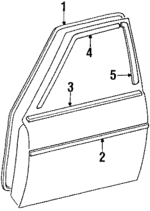6786222140 - Body: Weatherstrip for Toyota: Cressida Image
