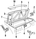 F4JY7640110A - Body: Trunk Lid for Ford Image