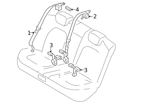 Seat Belt for 2012 Hyundai Azera #1