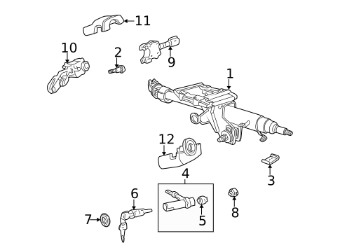 Steering Column Assembly for 2000 Audi A6 Quattro #0