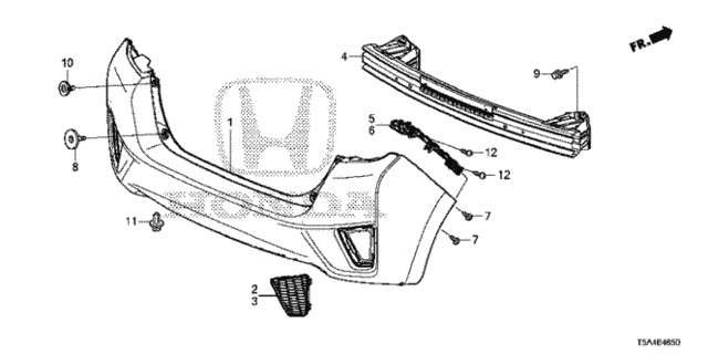 Rear Bumper (1) for 2016 Honda Fit #0