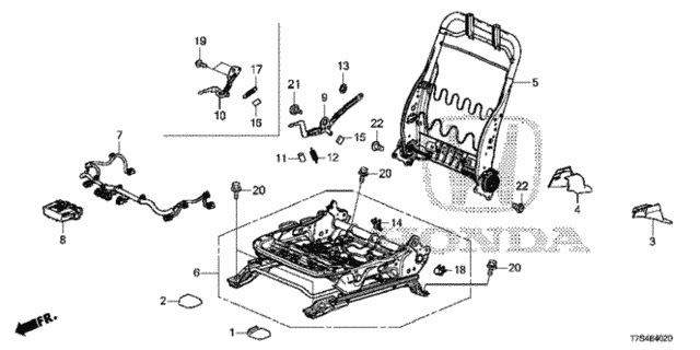 Front Seat Components (Passenger Side) for 2019 Honda HR-V #0