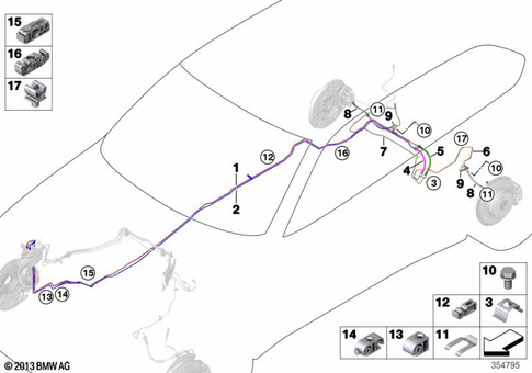 Brake Pipe Rear for 2019 BMW X6 35i #0