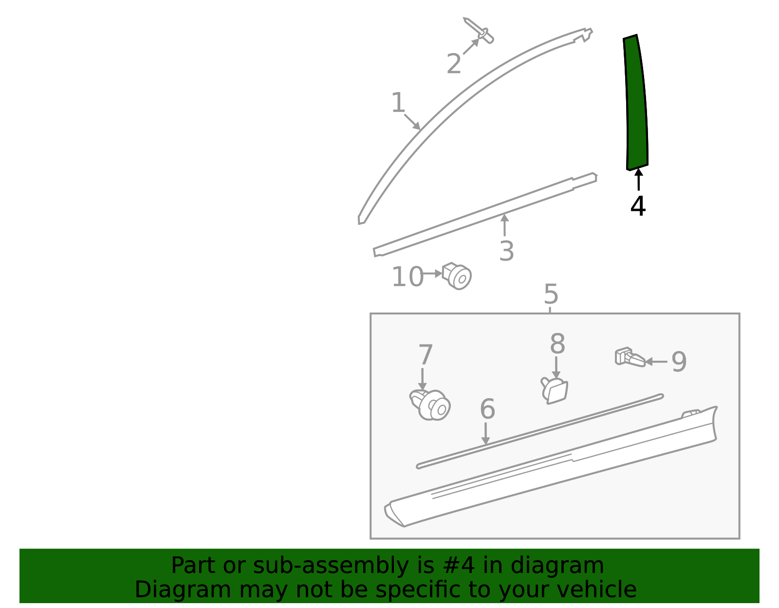 75756 Door Applique - Exterior Accent Trim OEM | AutoNation Parts