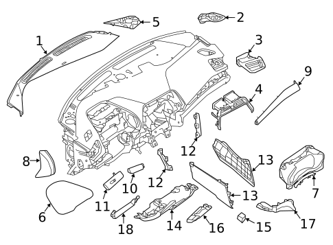 Instrument Panel Components for 2018 Nissan Maxima #0