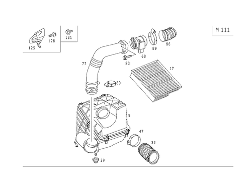 Air Intake for 2002 Mercedes-Benz CLK430 #0
