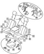 1FL811D5AA - Interior Trim: Front Headrest for Mopar Image