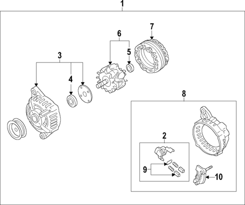 Alternator for 2014 Nissan Cube #0