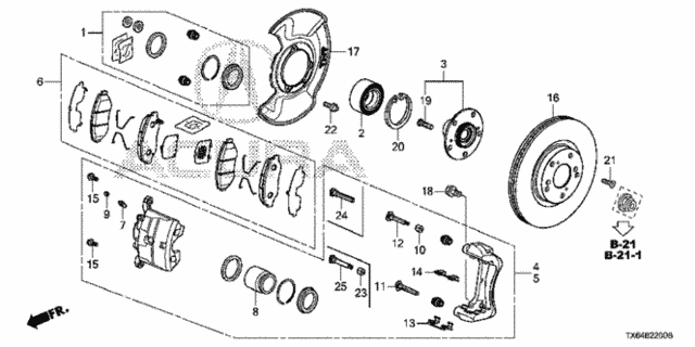 Front Brake (1) for 2014 Acura ILX #0
