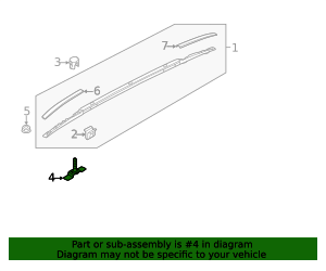 67321-3W000 - Roof Rack Mount Bracket 2011-2016 Kia Sportage | Kia ...