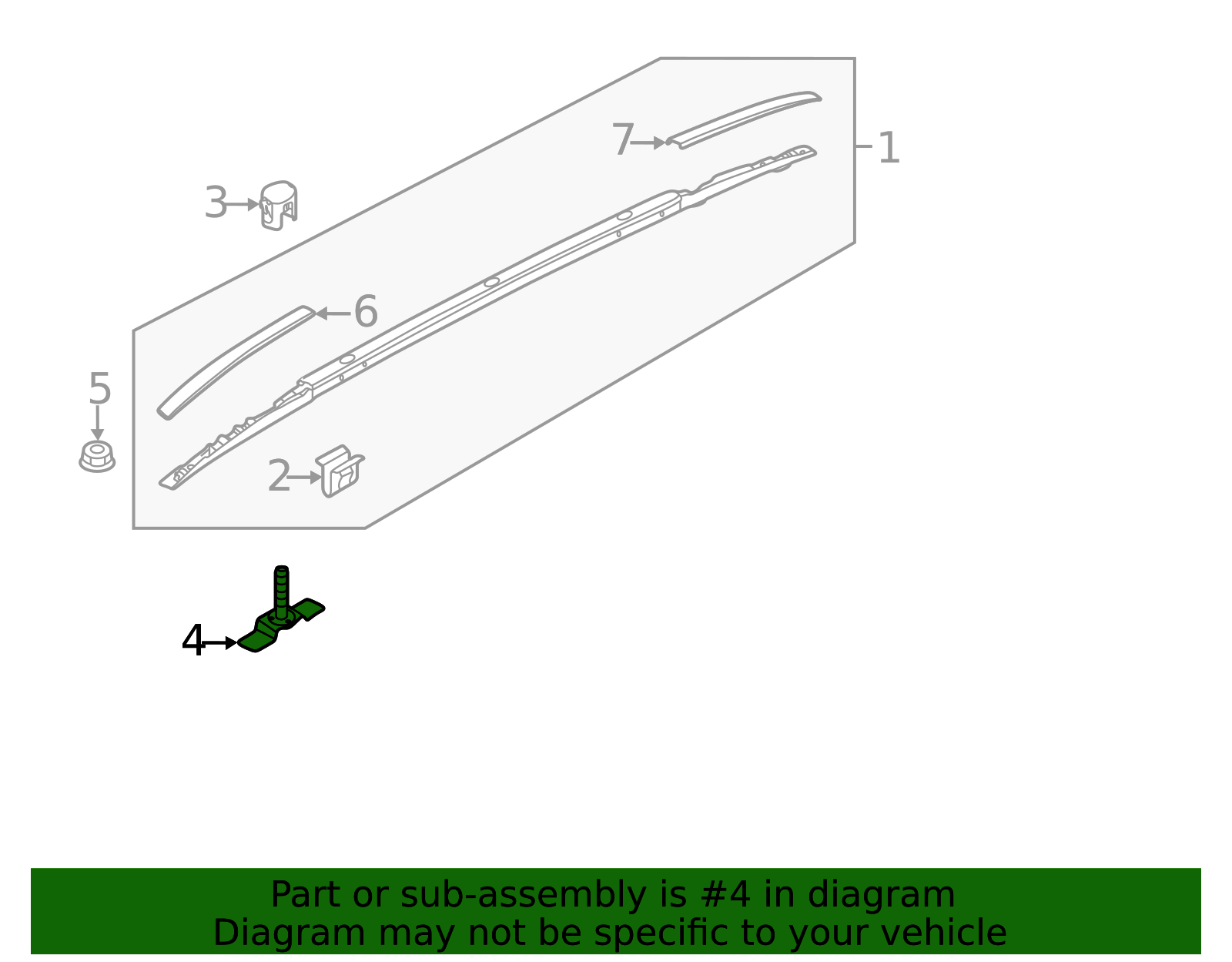 67321-3W000 - Roof Rack Mount Bracket 2011-2016 Kia Sportage | Kia ...