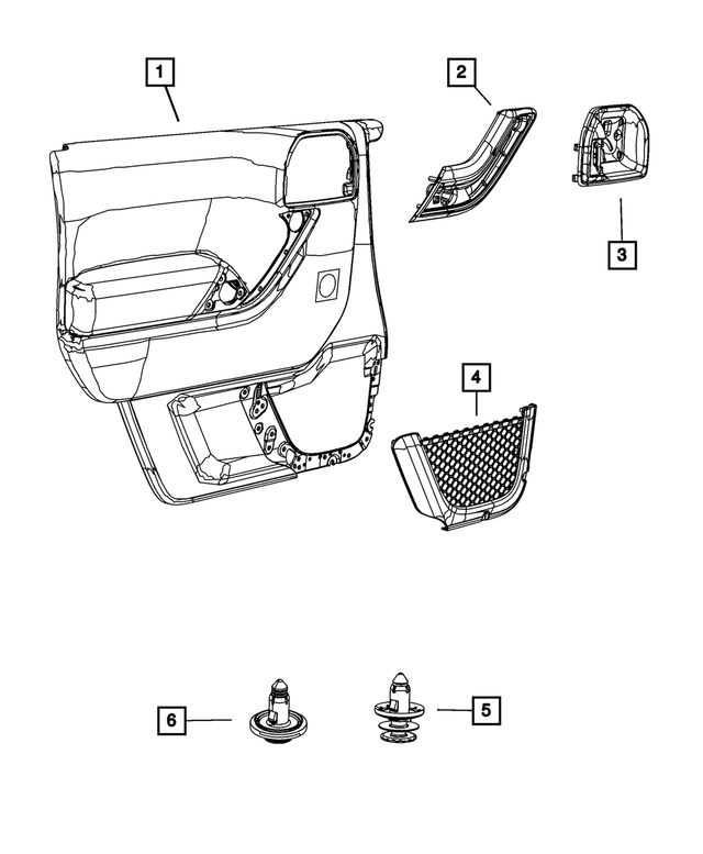 1WV35KW1AA - : Release Handle Bezel, Left for Mopar Image