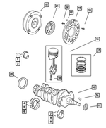 4728991 - Engine 2.0L Four Cylinder: Connecting Rod Bearing Package for Mopar Image