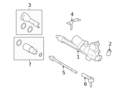 Steering Gear & Linkage for 2005 Ford Escape #0