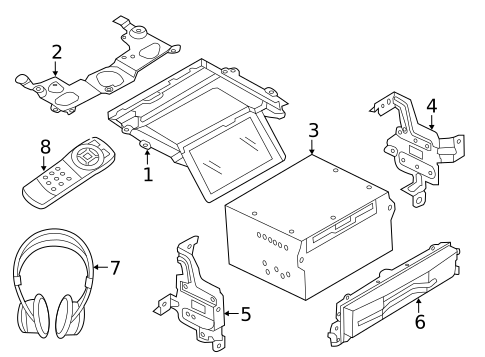 Entertainment System Components for 2016 Nissan Quest #0