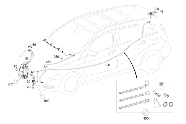 2468690020 - Windshield Washer, Emergency Equipmt: Liquid Reservoir for Mercedes-Benz Image image