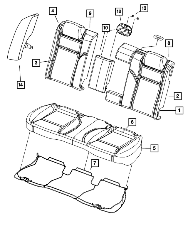 5170023AA - Interior Trim: Seat Back Foam for Mopar Image