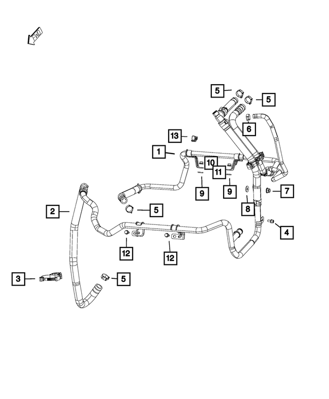 6106291AA - Air Conditioners and Heaters: Hose Clamp for Fiat: 124 Spider, 500L | Jeep: Renegade | Ram: ProMaster 1500, ProMaster 2500, ProMaster 3500, ProMaster City Image