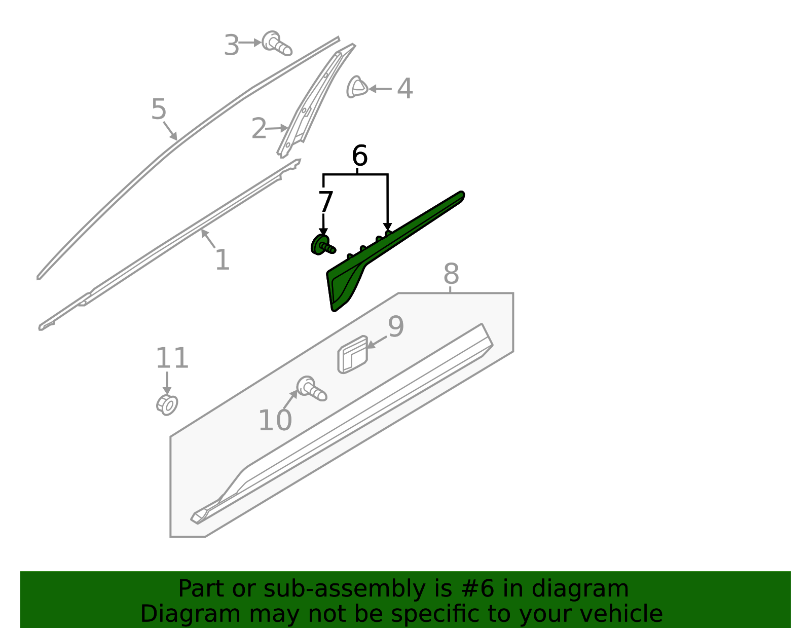 2021-2023 Kia Sorento | Upper Molding | 877G2-R5000 | Kia Auto Parts