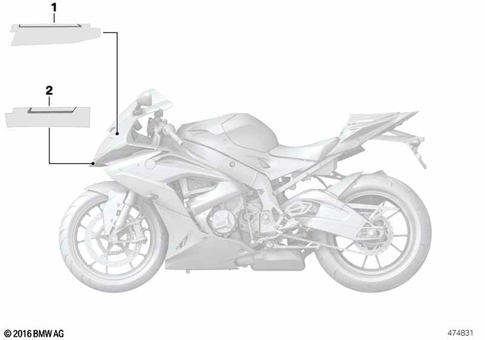 Stickers, Labels, Adhesive Film Strips for 2019 BMW-Motorrad S 1000 RR #4