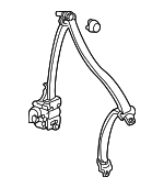 4828S9AA11ZB - : 2002-2004 Honda CR-V - Tongue Set L Rear Seat Belt (Outer) *YR203L* (Saddle) for Honda: CR-V Image