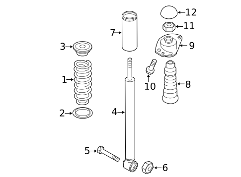 Shocks & Components for 2012 Volkswagen Jetta #1