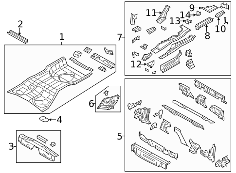 Rear Floor & Rails for 2012 Chrysler 200 #0
