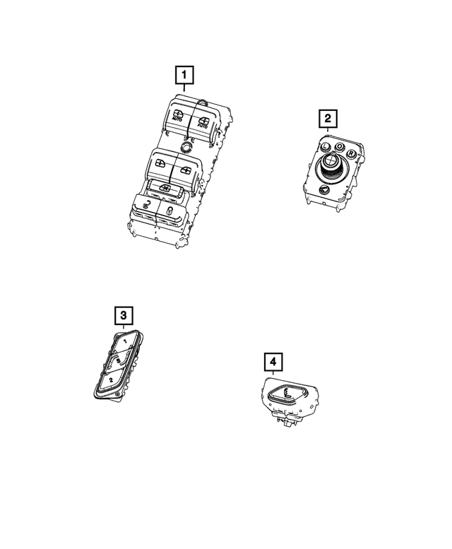 68381732AD - Electrical: Power Window Switch for Jeep: Grand Cherokee, Grand Cherokee L Image