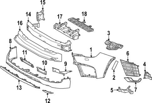 Bumper & Components - Front for 2025 Lexus LX700h #0