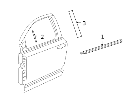 Exterior Trim - Front Door for 2012 Dodge Journey #0