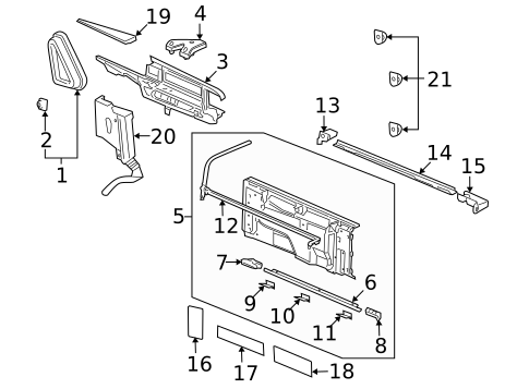 Interior Trim - Quarter Panels for 2010 Cadillac Escalade EXT #0