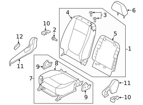 Front Seat Components for 2007 Kia Spectra #1